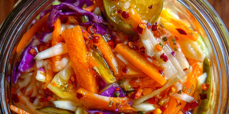 Spicy Pickle Vegetable Slaw
