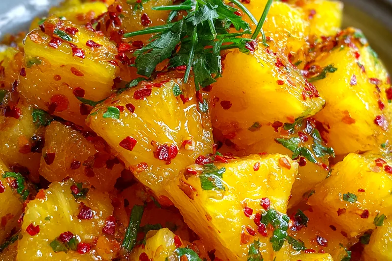 Cooking process for Spicy Pineapple Preserves