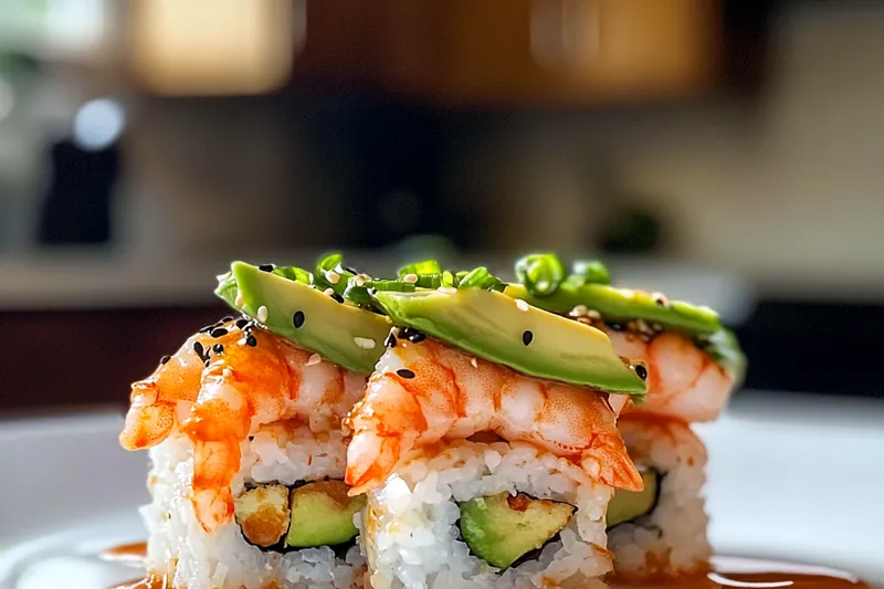 Chef Mitchell skillfully cooking shrimp for Delicious Spicy Shrimp Stacks in a vibrant kitchen.