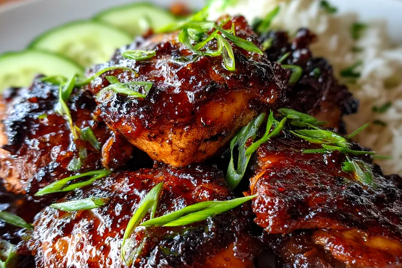 Fresh ingredients for Sticky Glazed Chicken Thighs