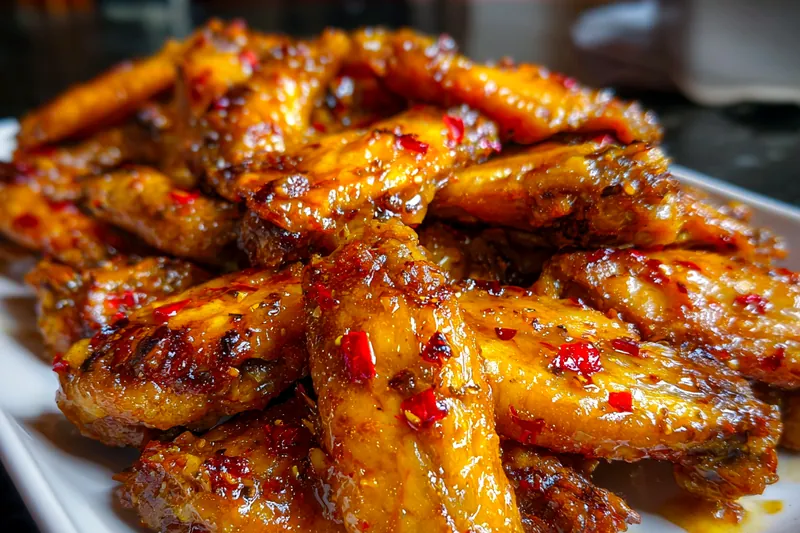 Fresh ingredients for Sweet Spicy Chicken Wings