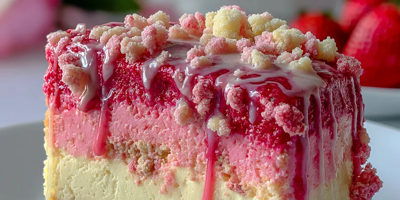 Delicious Strawberry Cheesecake Delight served on a plate