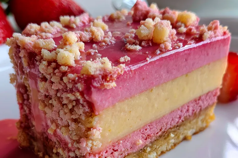 Fresh ingredients for Strawberry Cheesecake Delight