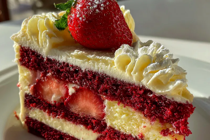 Cooking process for Strawberry Cream Cheese Cake