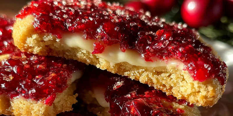 Delicious Strawberry Cream Filled Cookies served on a plate