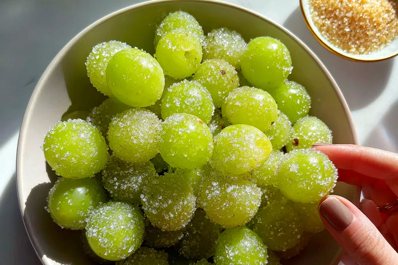 Fresh ingredients for Sugary Frosted Grapes