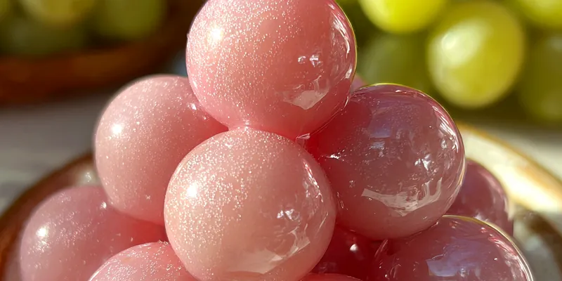 Delicious Sweet Pink Grapes Treat served on a plate