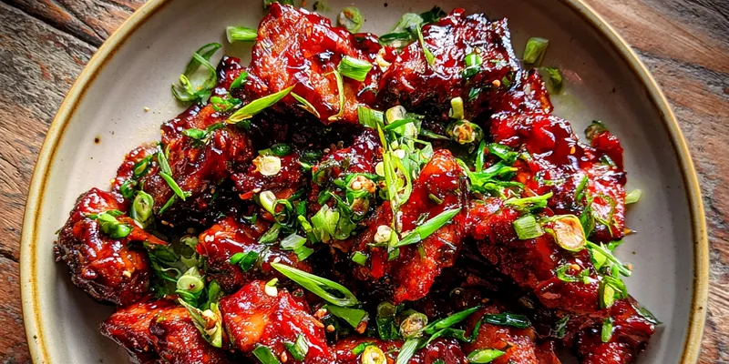 Delicious Sweet Sticky BBQ Chicken served on a plate