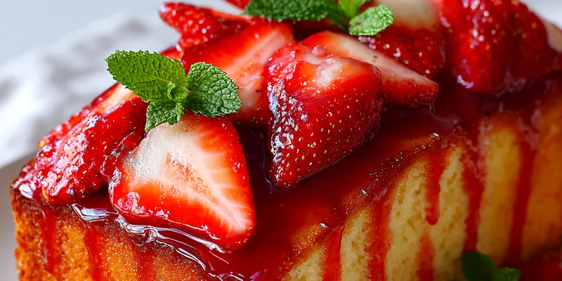 Delicious Sweet Strawberry Pound Cake