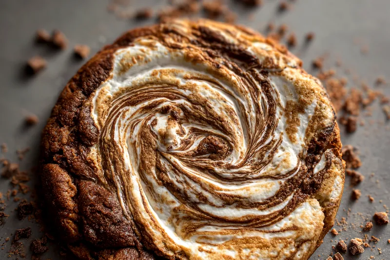 A step-by-step visual of preparing Swirled Chocolate Delights, showcasing the mixing process and baking.