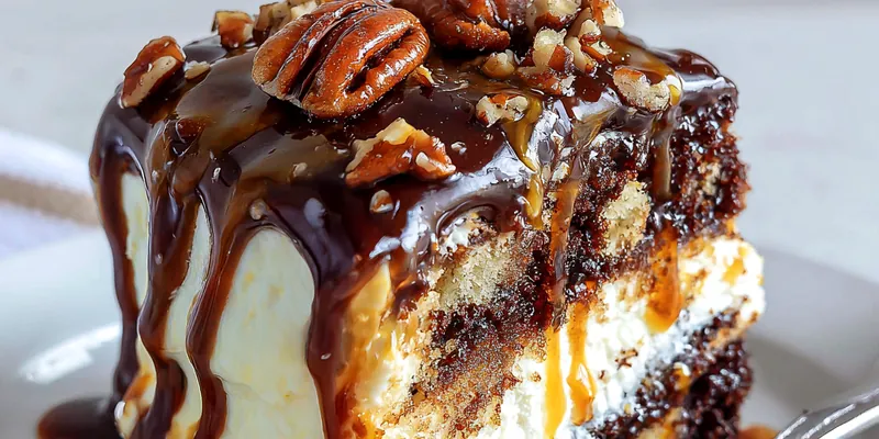 Delicious Texas Tornado Cake served on a table