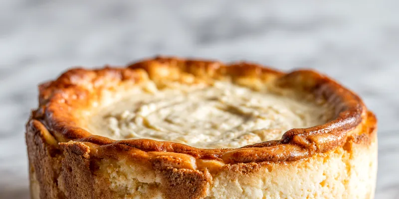 Delicious vanilla bean butter cheesecake with a buttery crust