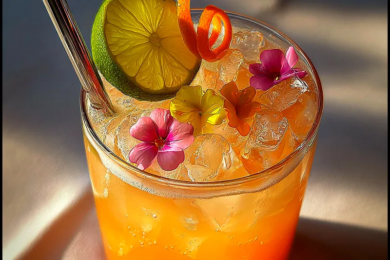 Cooking process for Tropical Citrus Cocktail