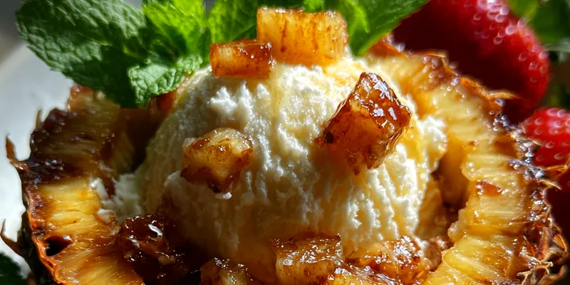 Delicious Tropical Pineapple Delight served on a plate