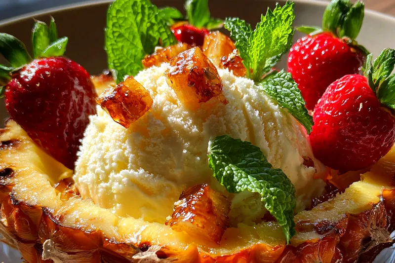 Fresh ingredients for Tropical Pineapple Delight