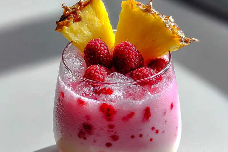 Cooking process for Tropical Raspberry Colada