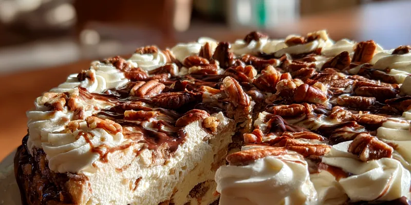 Delicious Chocolate Pecan Turtle Cheesecake