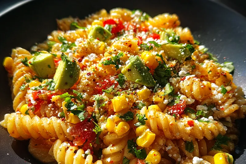Cooking process for Vibrant Corn Pasta Delight