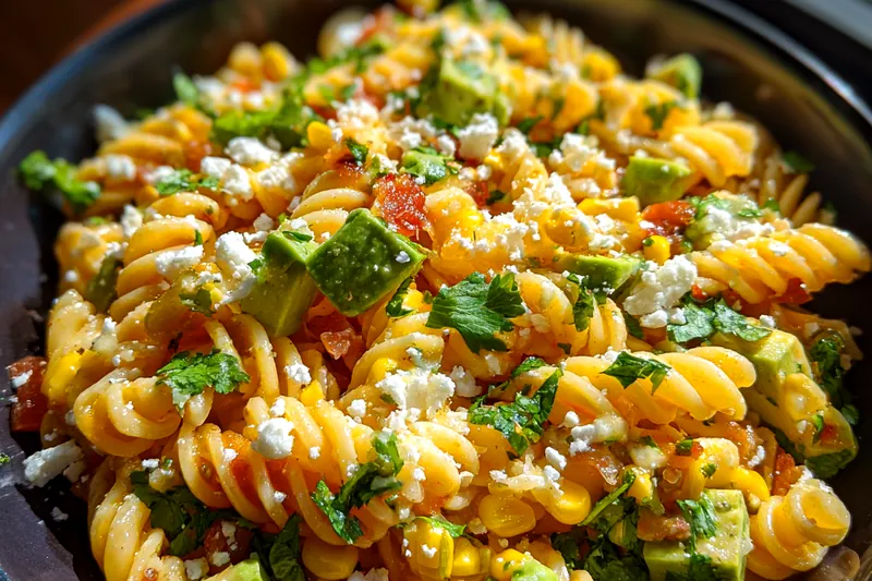 Fresh ingredients for Vibrant Corn Pasta Delight