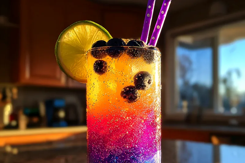 Cooking process for Vibrant Glow Cocktail