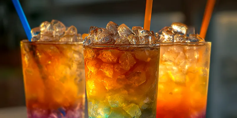 Vibrant Rainbow Soda