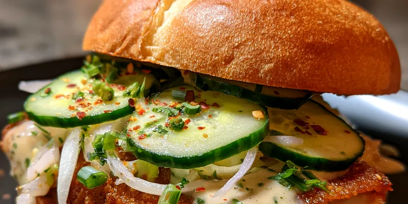 Delicious Zesty Herb Chicken Sandwich served on a plate