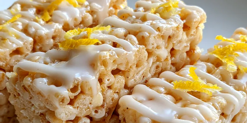 Delicious Zesty Lemon Rice Treats served on a plate