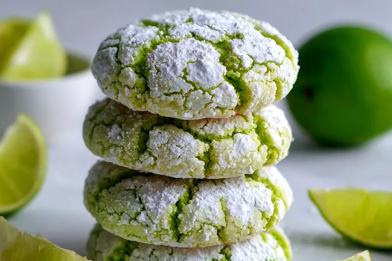 Cooking process for Zesty Lime Crinkle Cookies